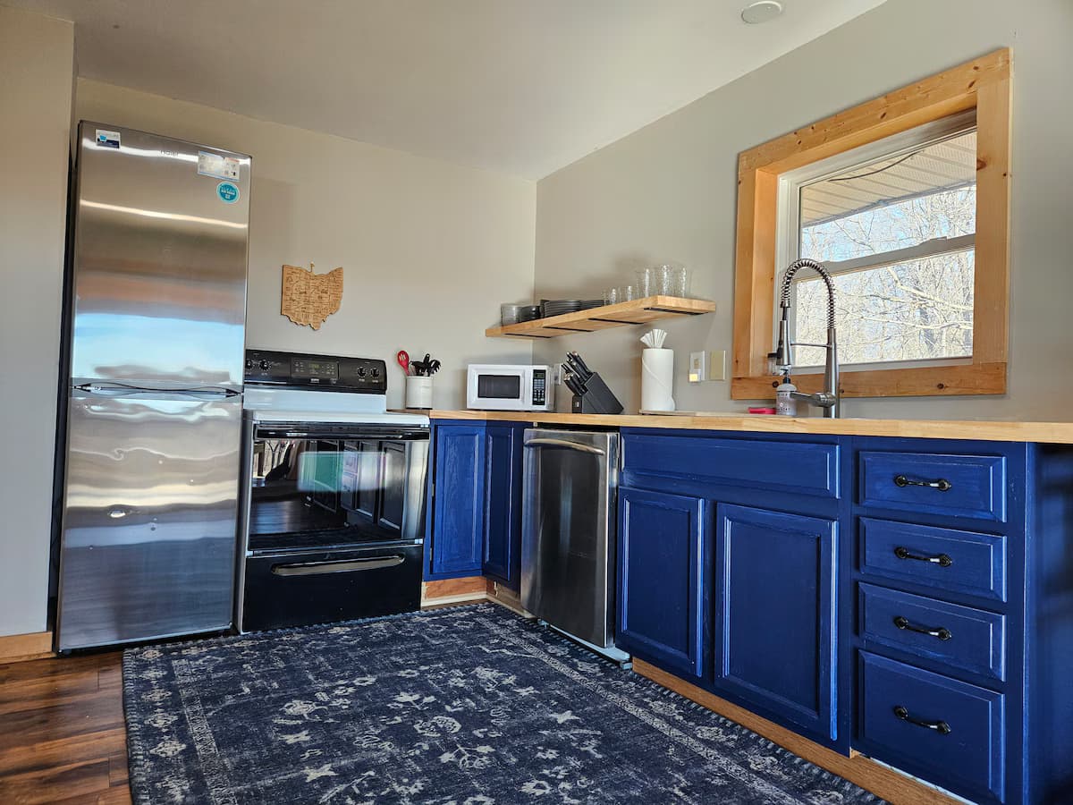 Warm Ohio cabin interior